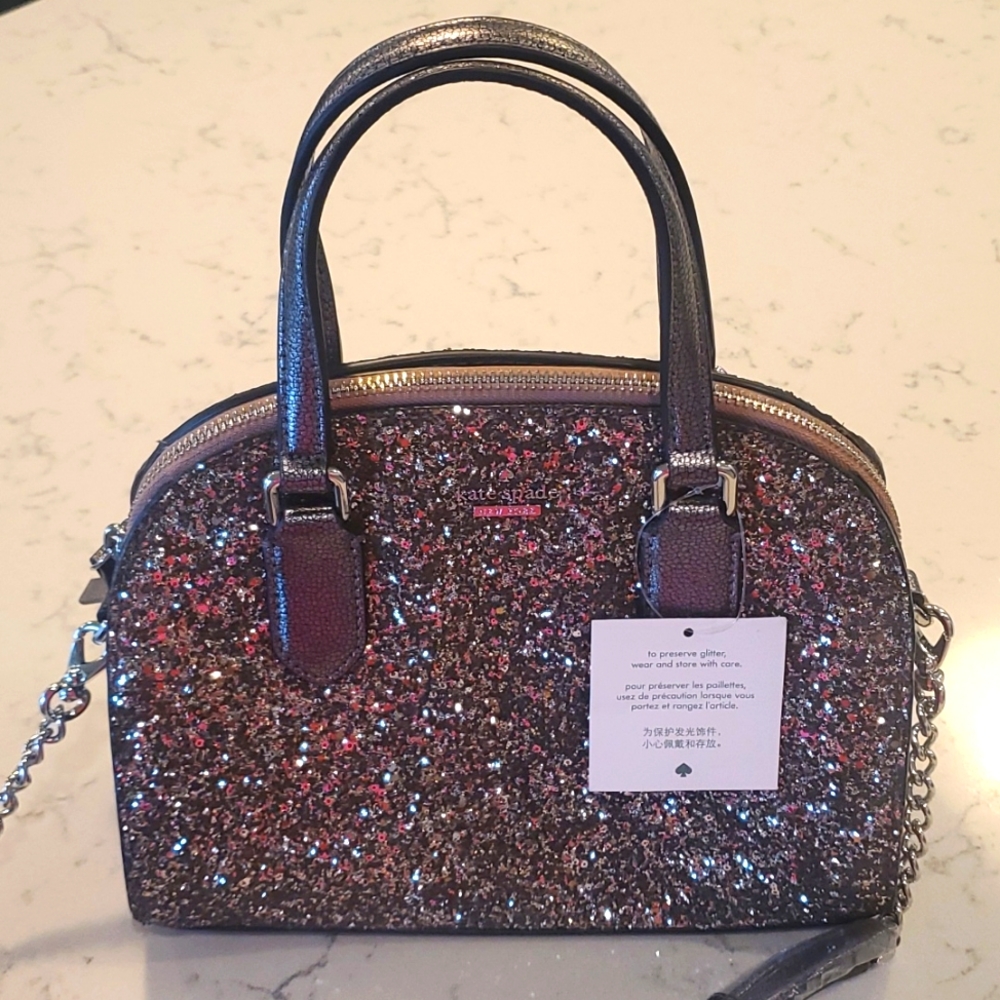 NWT laurel way glitter mini reiley gunmetal